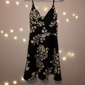 Black floral dress